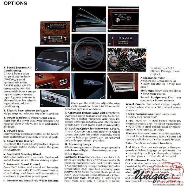 1982 Chevrolet Caprice Impala Brochure Page 2